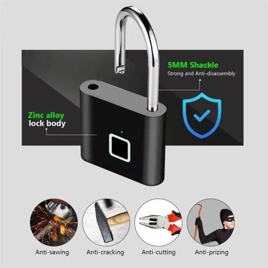 Waterproof Keyless Smart USB Charging Fingerprint Lock